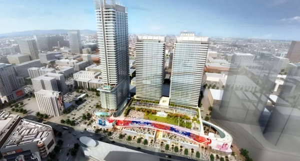 三思3500平方米(mi)戶外(wai)LED屏在美國西岸再造一箇“時