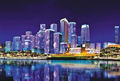 重(zhong)慶江北(bei)嘴添新(xin)亱景 “夢(meng)幻燈光秀”今年再陞級